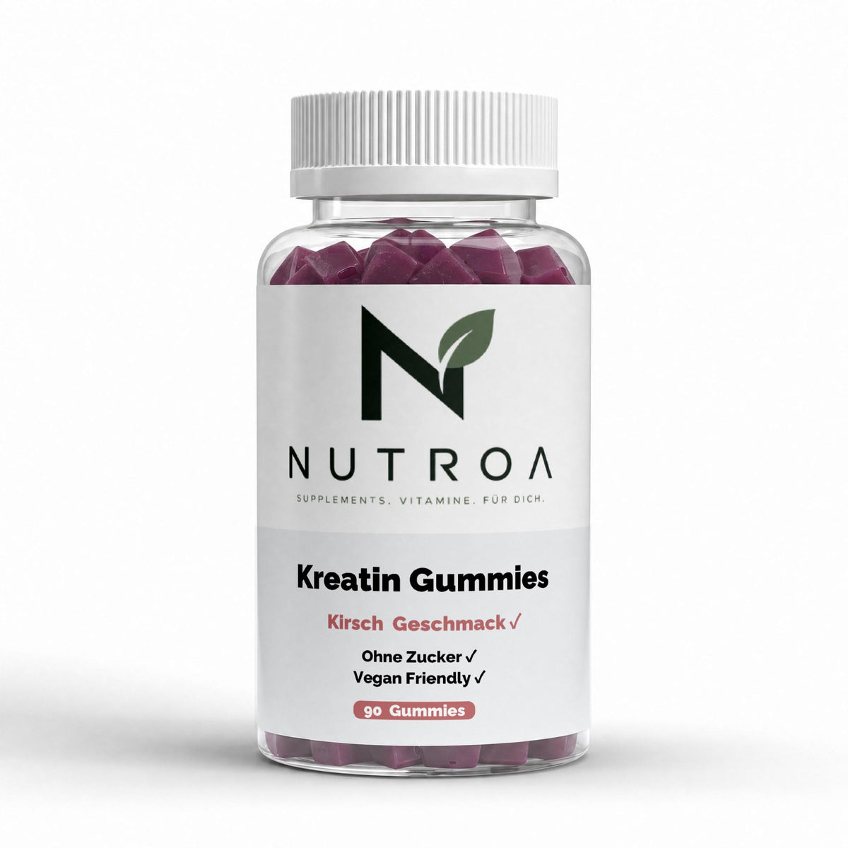 Kreatin Gummies Kirsche – 90 Gummies Dose von NUTROA
