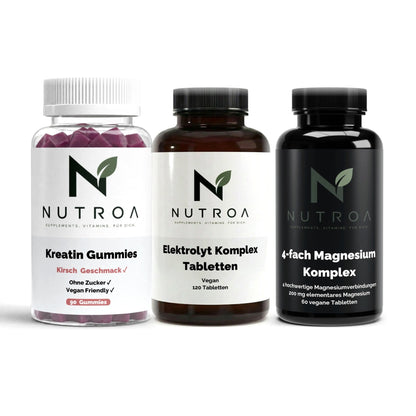 Sport & Performance Bundle – Kreatin Gummies Kirsche, Elektrolyt Komplex und Magnesium 4fach Komplex